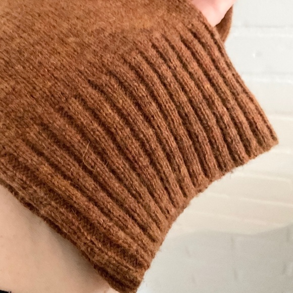 Black Brown 1826 Men’s Knit Sweater Wool Cinnamon Brown V neck Old money XL - Picture 7 of 10